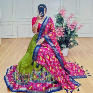 Traditional Patola Print Lehenga Choli with Rich Banarasi Dupatta