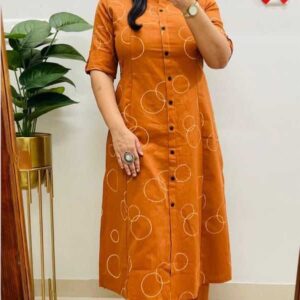 Women’s Printed Cotton Kurti Pant Set – Elegant Straight Fit Ethnic Wear for Daily & Office Use