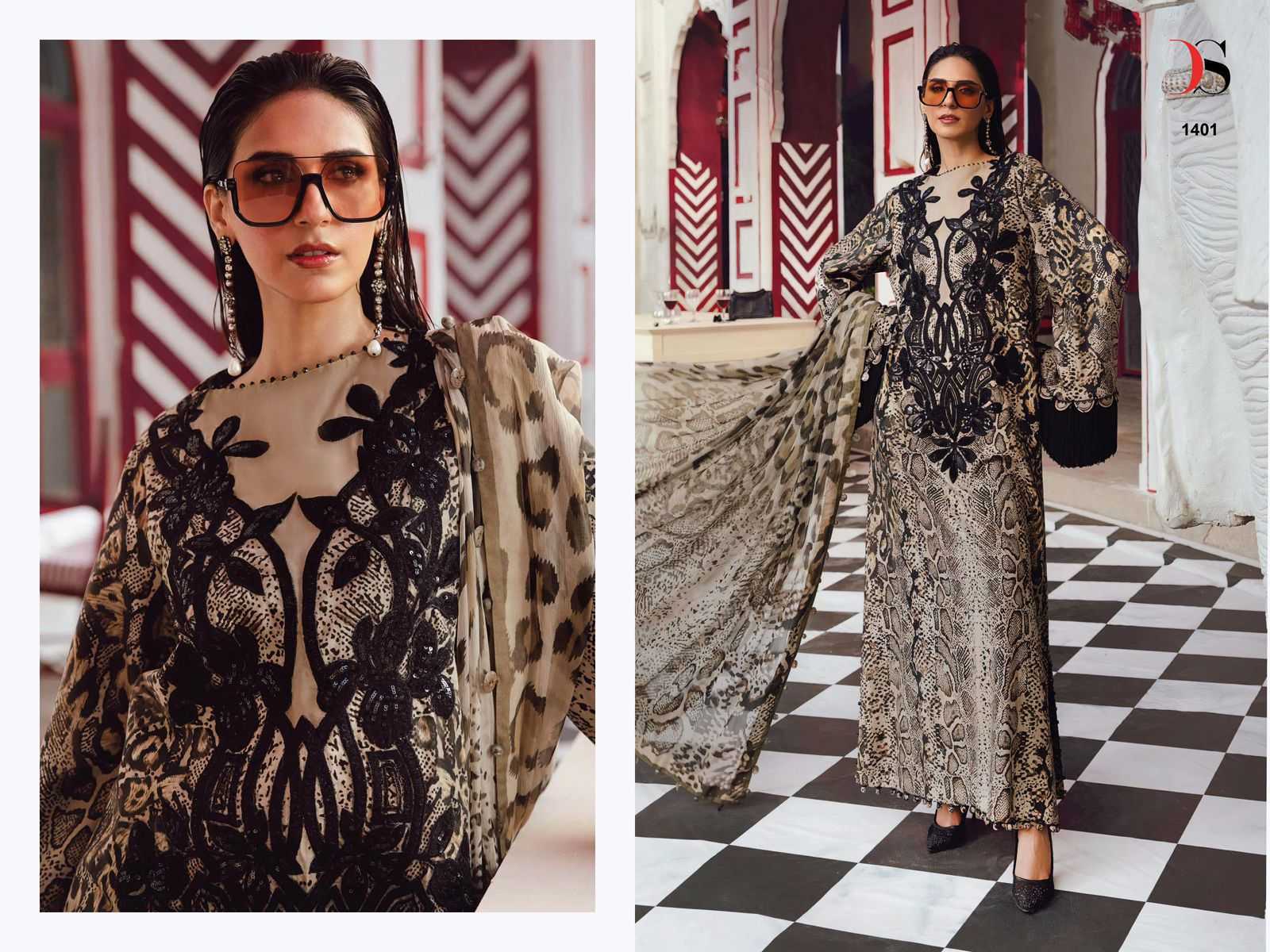Luxury Designer Embroidered Party Wear Suit Set with Printed Dupatta for Women - Image 2