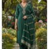Elegant Embroidered Cotton Kurti Set with Dupatta for Women – Festive & Daily Wear